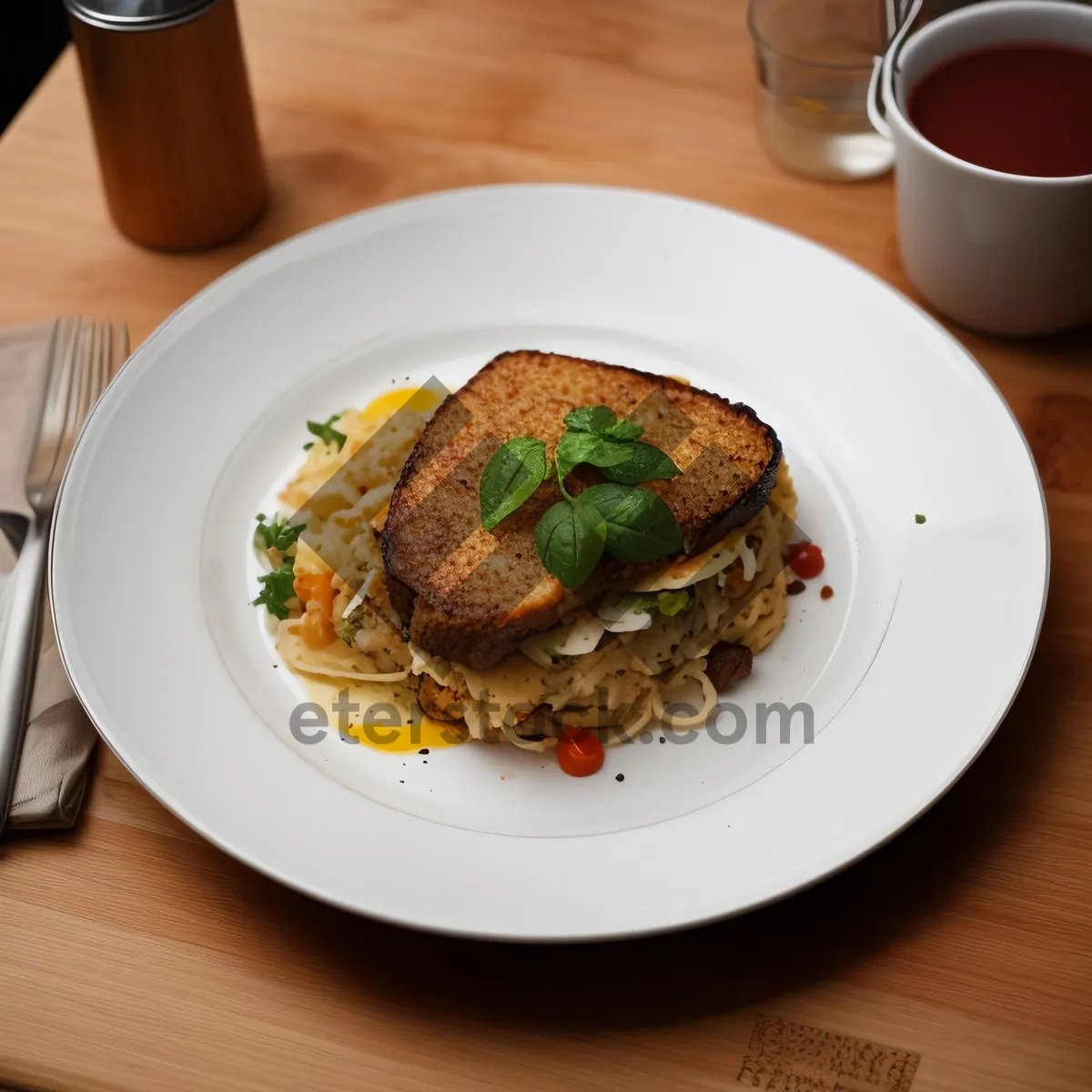 Picture of Healthy Vegetable Salad with Grilled Steak
