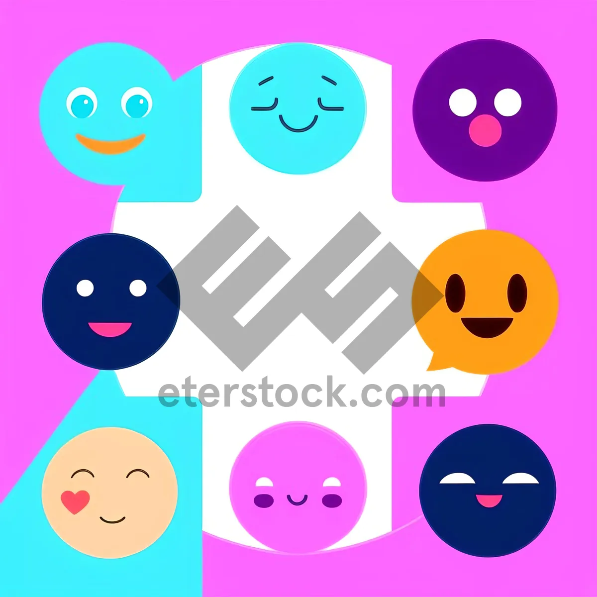 Picture of Creative Icon Set for Cute Cartoon Forum Design