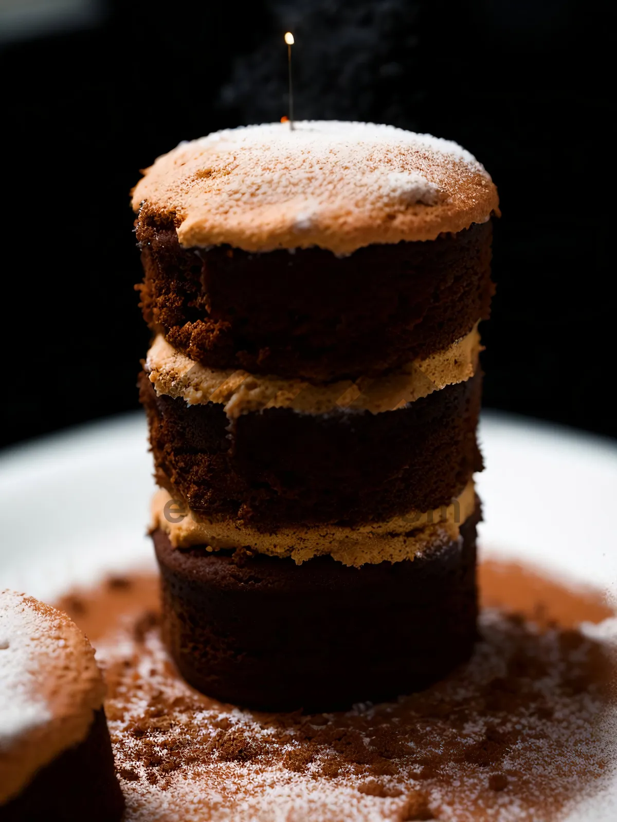 Picture of Delicious Chocolate Cake with Rich Chocolate Sauce