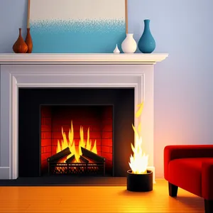 Cozy Hearth: Fiery Glow & Warm Ambiance