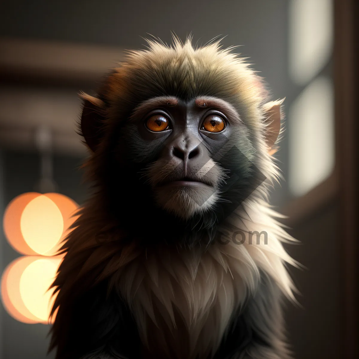 Picture of Wild Primate Portrait with Piercing Eyes