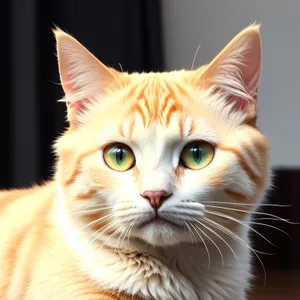 Curious Tabby: Adorable Domestic Kitten with Fiery Whiskers