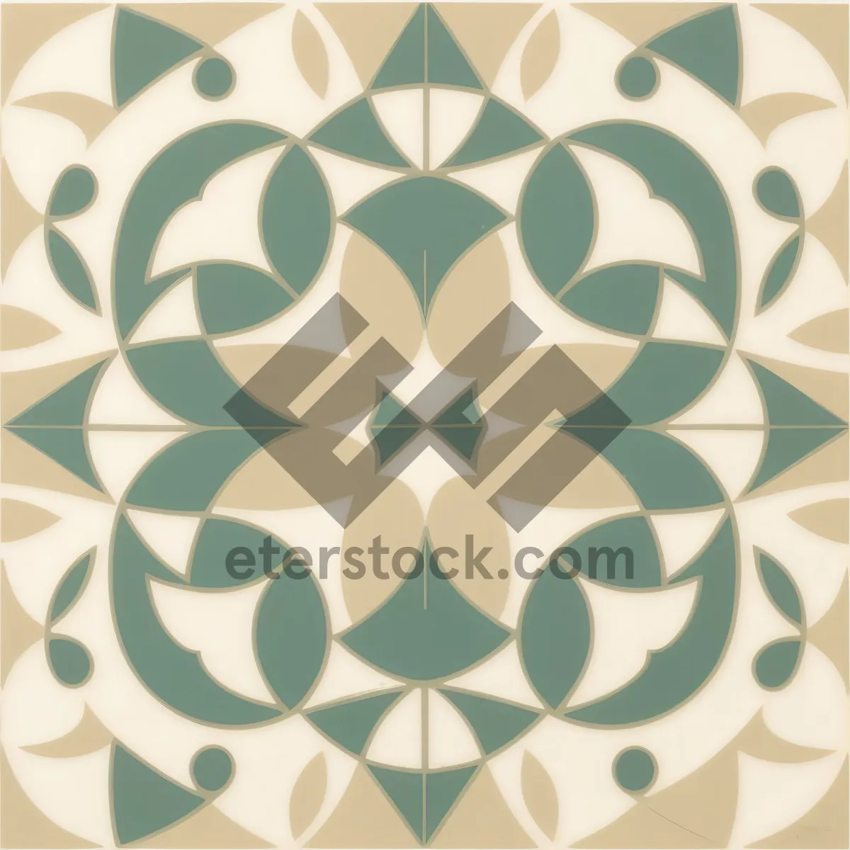 Picture of Vintage Floral Damask Wallpaper with Ornate Arabesque Design