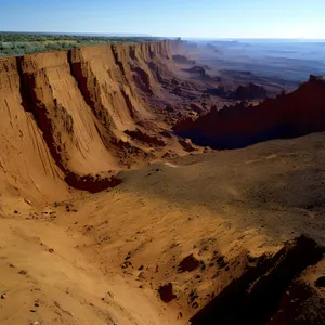 Spectacular Desert Canyon Amidst Majestic Mountains