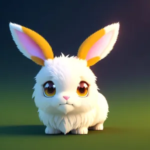 Cute Fluffy Bunny with Adorable Ears