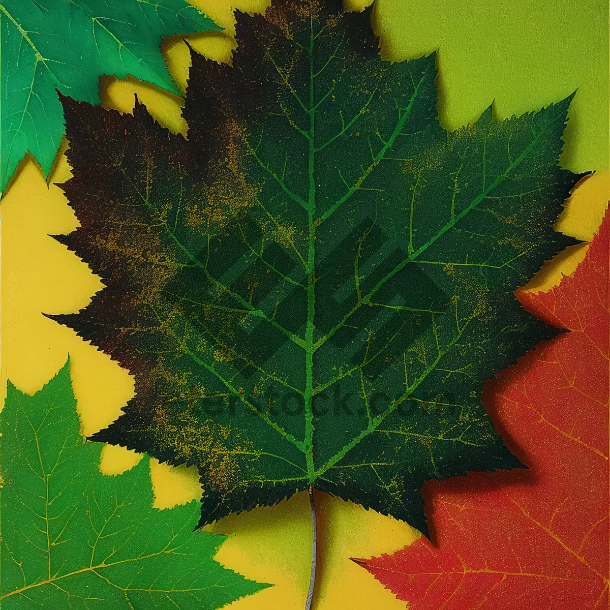 Picture of Vibrant Maple Leaf in Autumn's Glow
