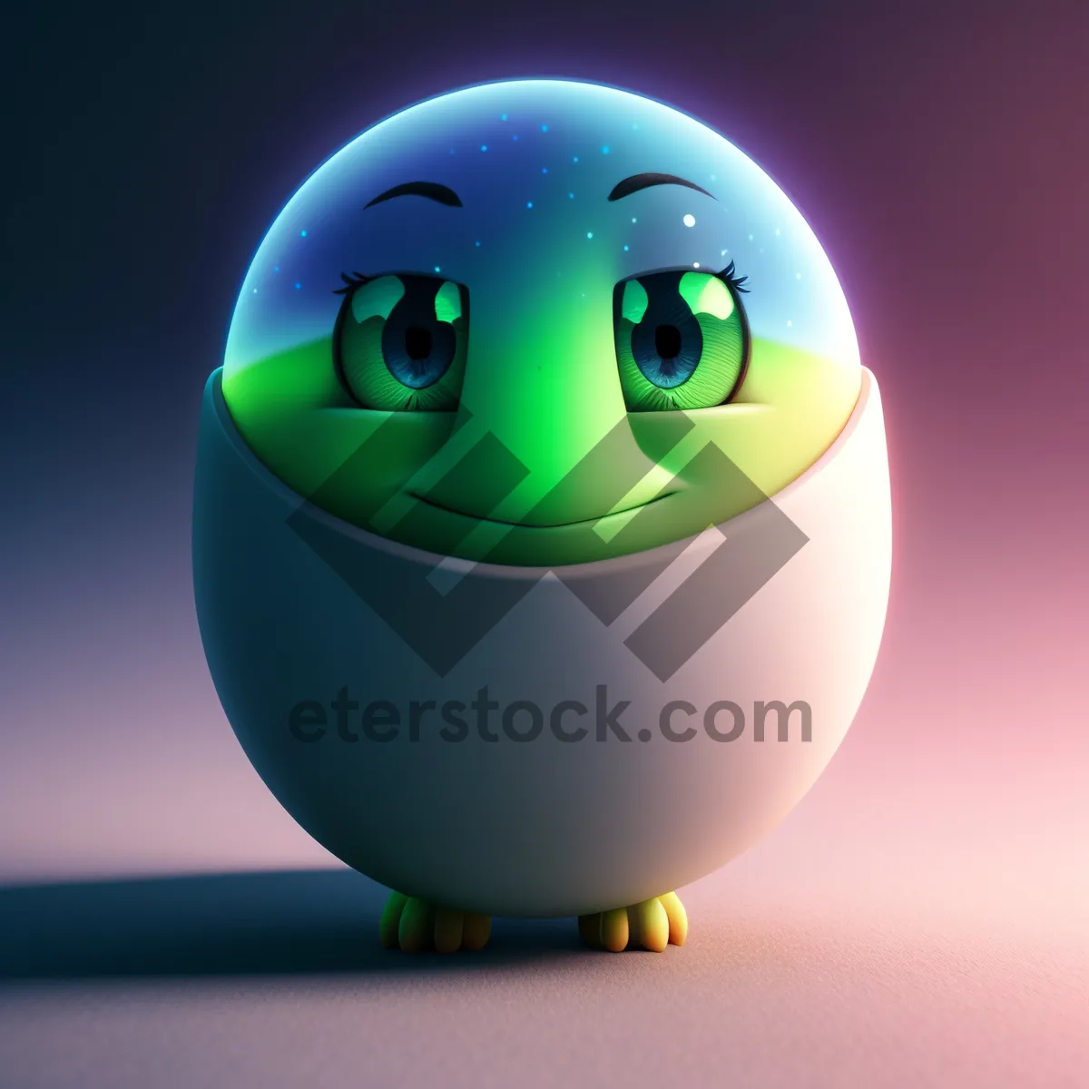 Picture of Globe Icon - 3D Cartoon Earth Graphic