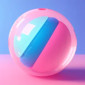 Shiny Round Glass Button Set with Reflective Sphere