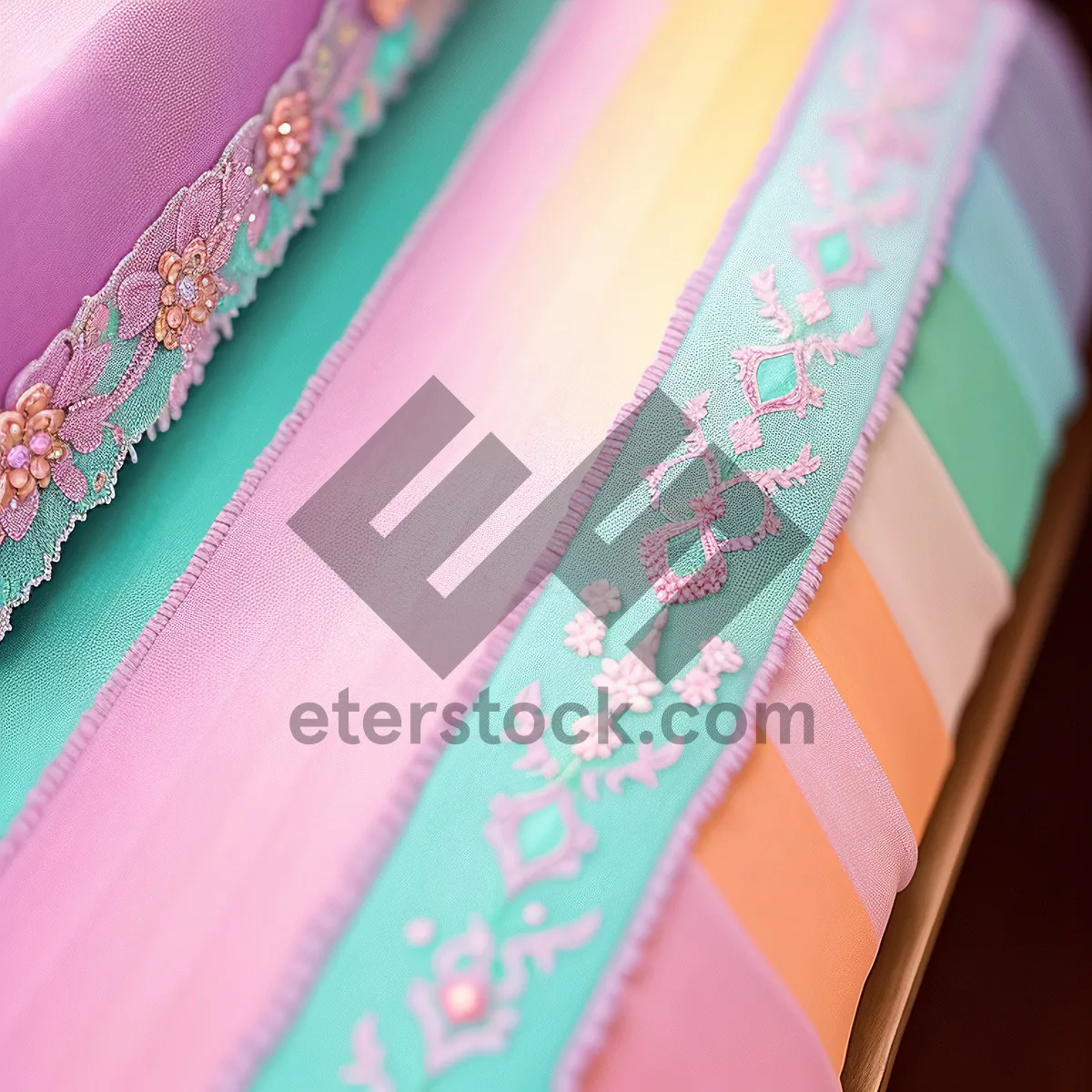 Picture of Rainbow-colored Envelope With Yellow Pencil Pattern