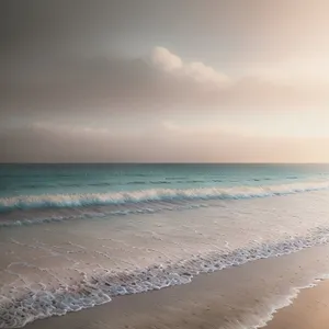 Serene Coastal Paradise: Clear Turquoise Waters and Sandy Shoreline