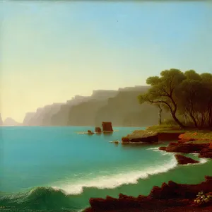 Idyllic Coastal Paradise: Beach, Sea, and Sunshine