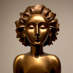 Bronze Mask: Captivating Sculpture of Human Face