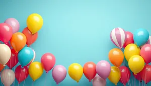 Colorful Party Balloon Decorations for Birthday Celebration.