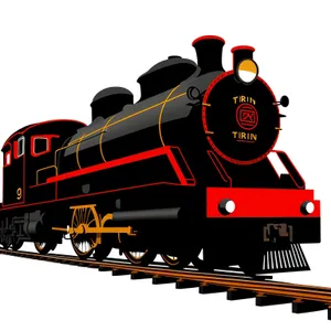 Vintage Steam Locomotive - Coal-powered Transportation Icon