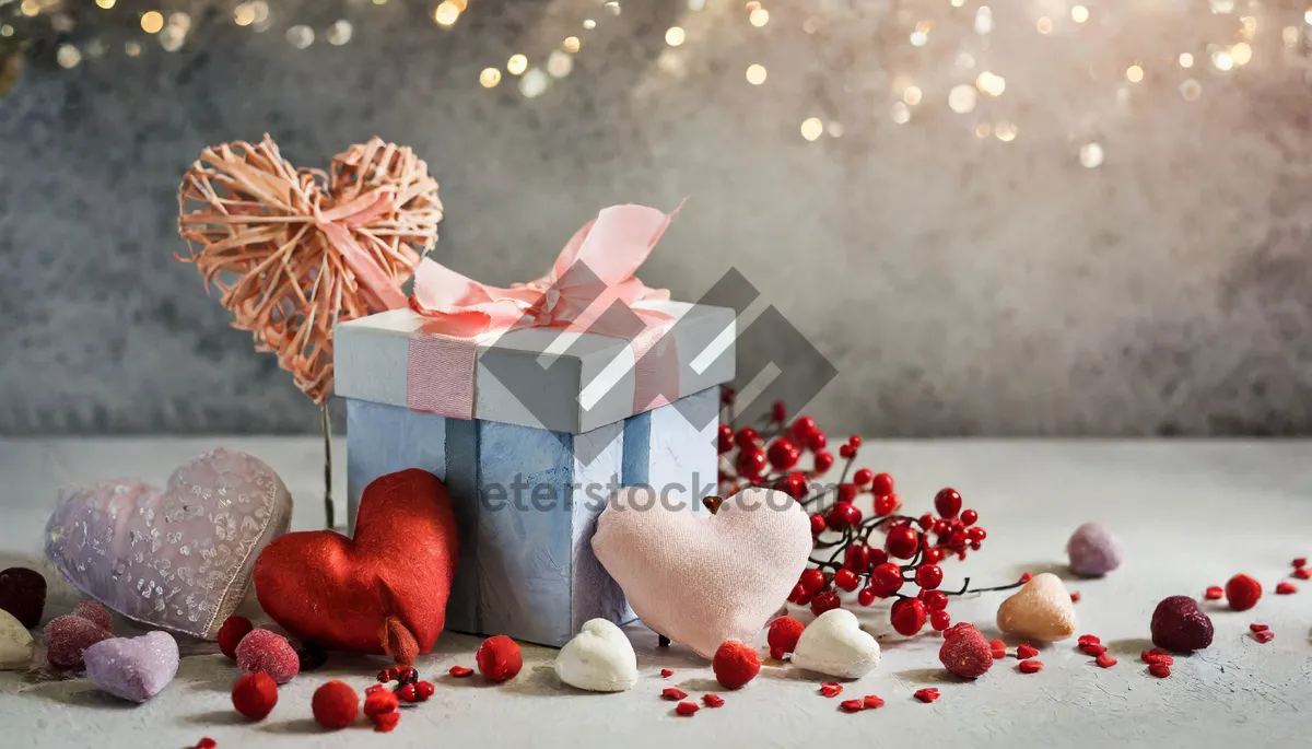 Picture of Holiday celebration with shiny decorations and gifts