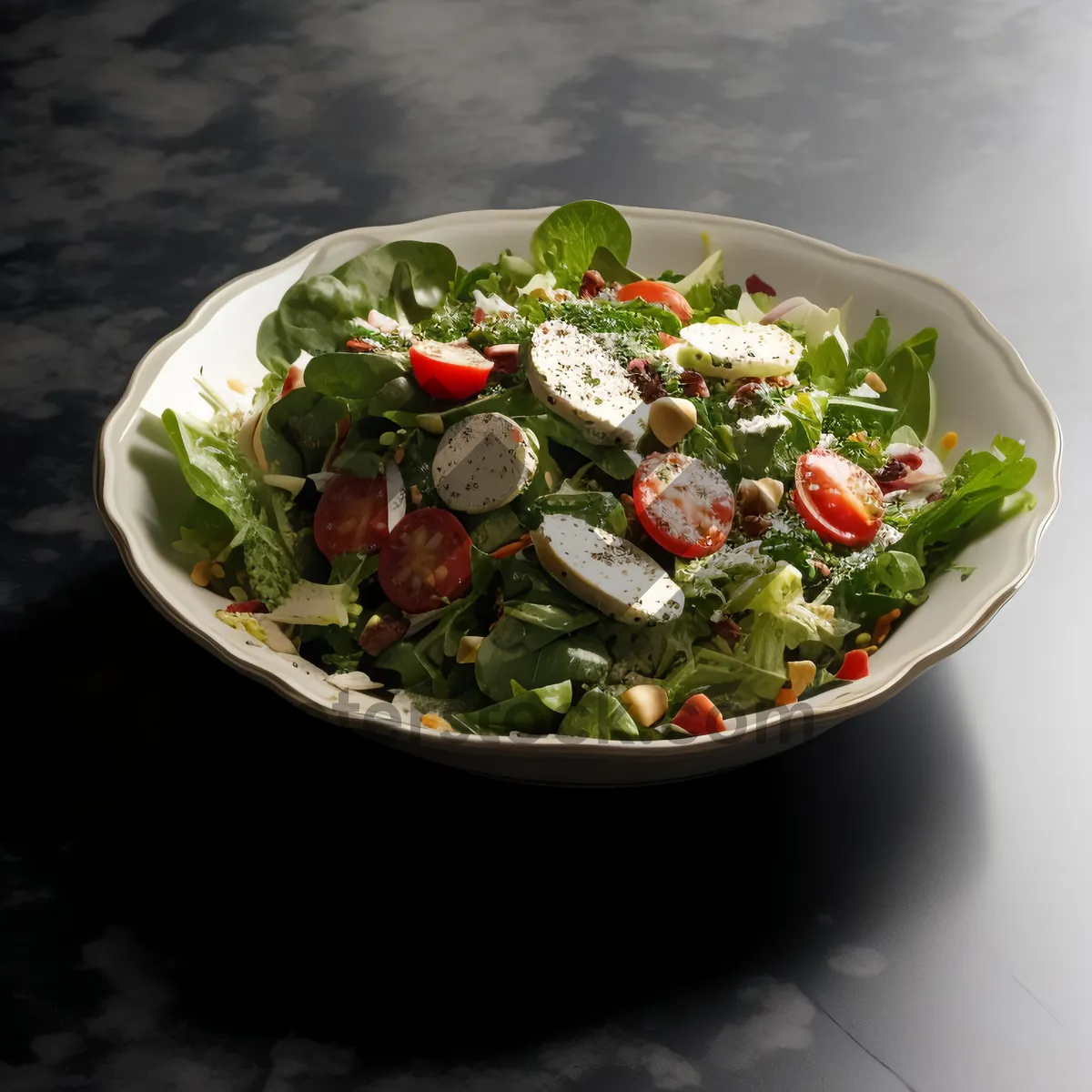 Picture of Fresh and Healthy Mediterranean Vegetable Salad Bowl