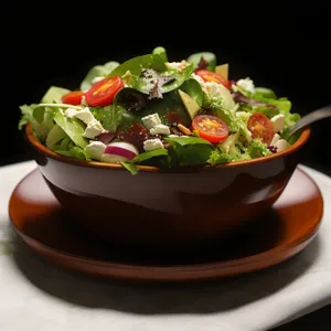 Delicious Gourmet Salad with Fresh Vegetables and Cheese