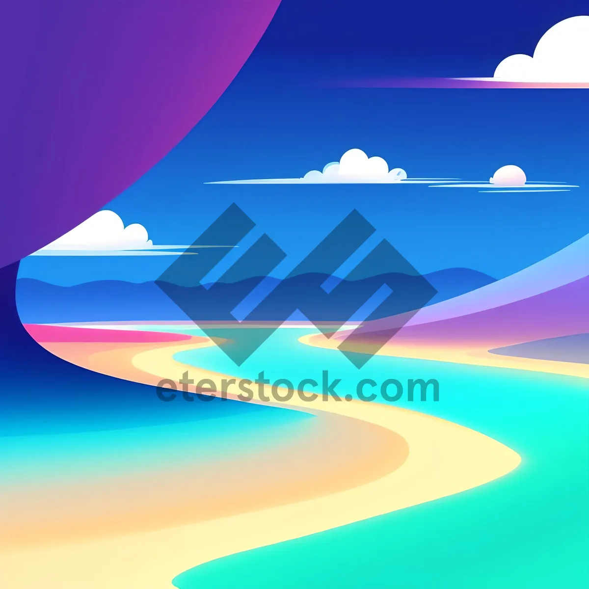 Picture of Vibrant Gradient Graphic Design: Aesthetic Wallpaper with Light and Shape