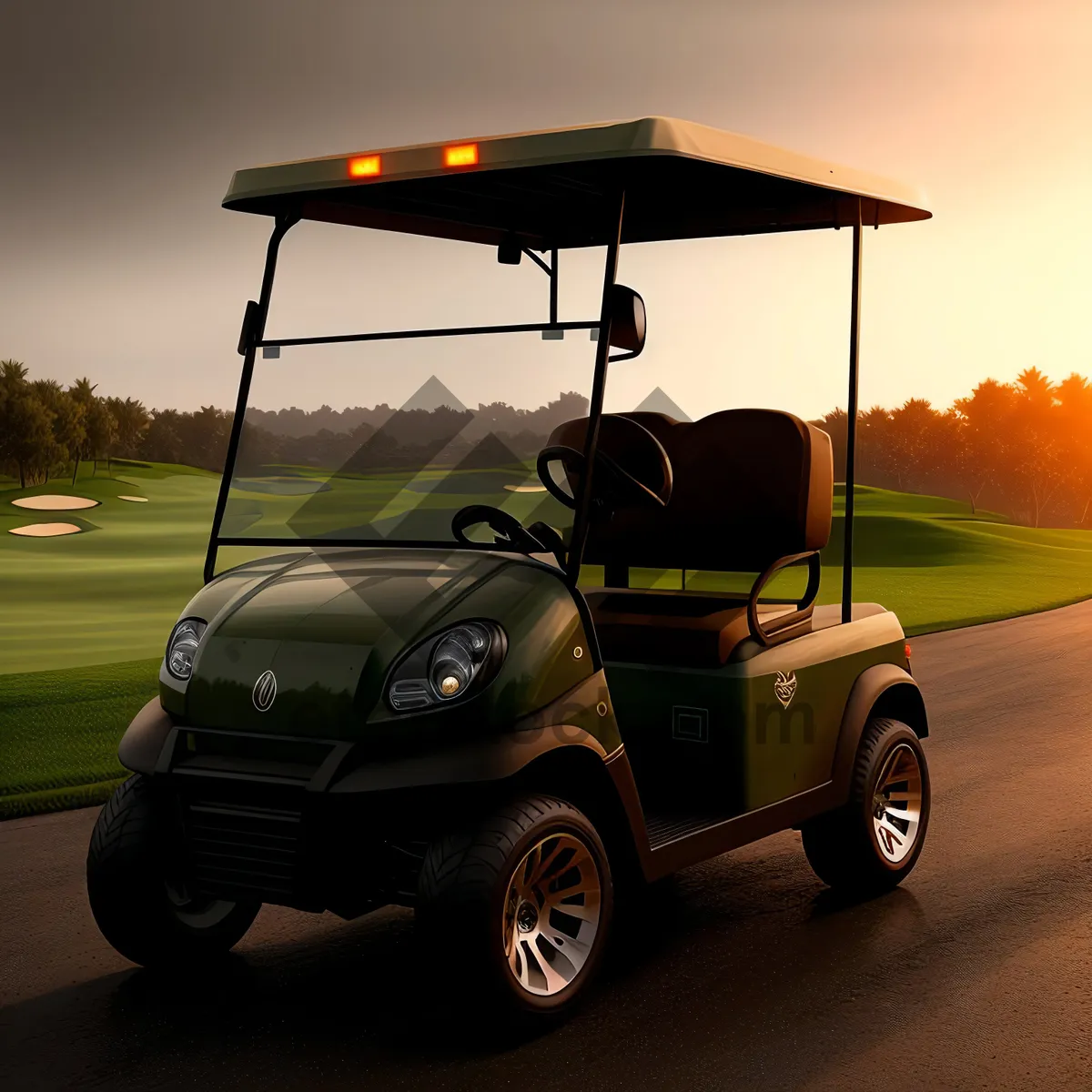 Picture of Golf Cart on the Course