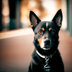 Adorable Shepherd Dog Portrait with Purebred Charm