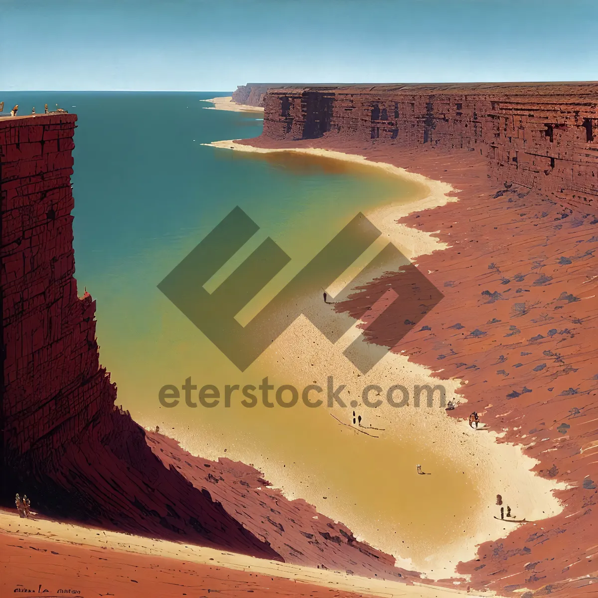 Picture of Desert Canyon Sandscape: Majestic Rock Formation in National Park