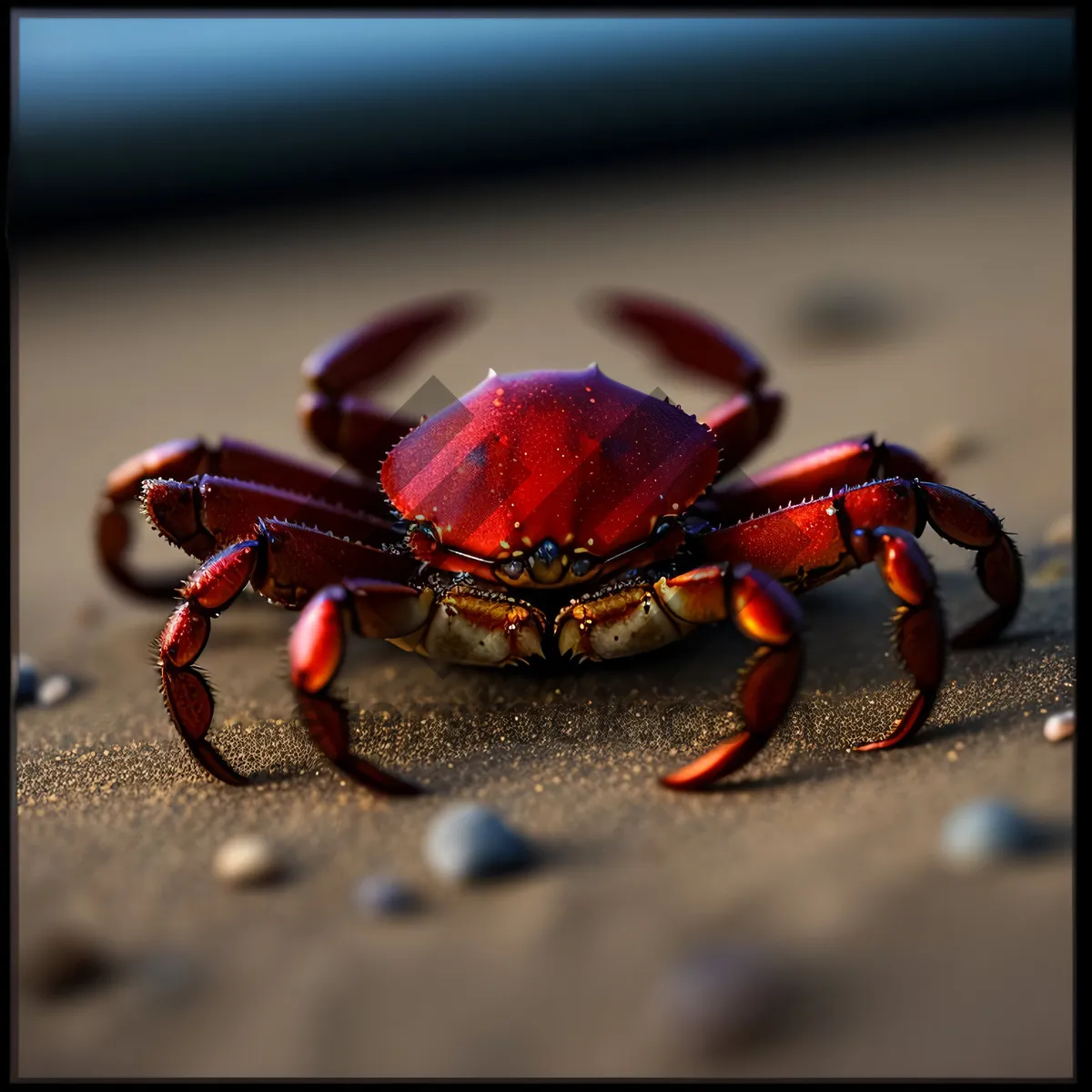 Picture of Black Rock Crab - Close-up Wildlife Image