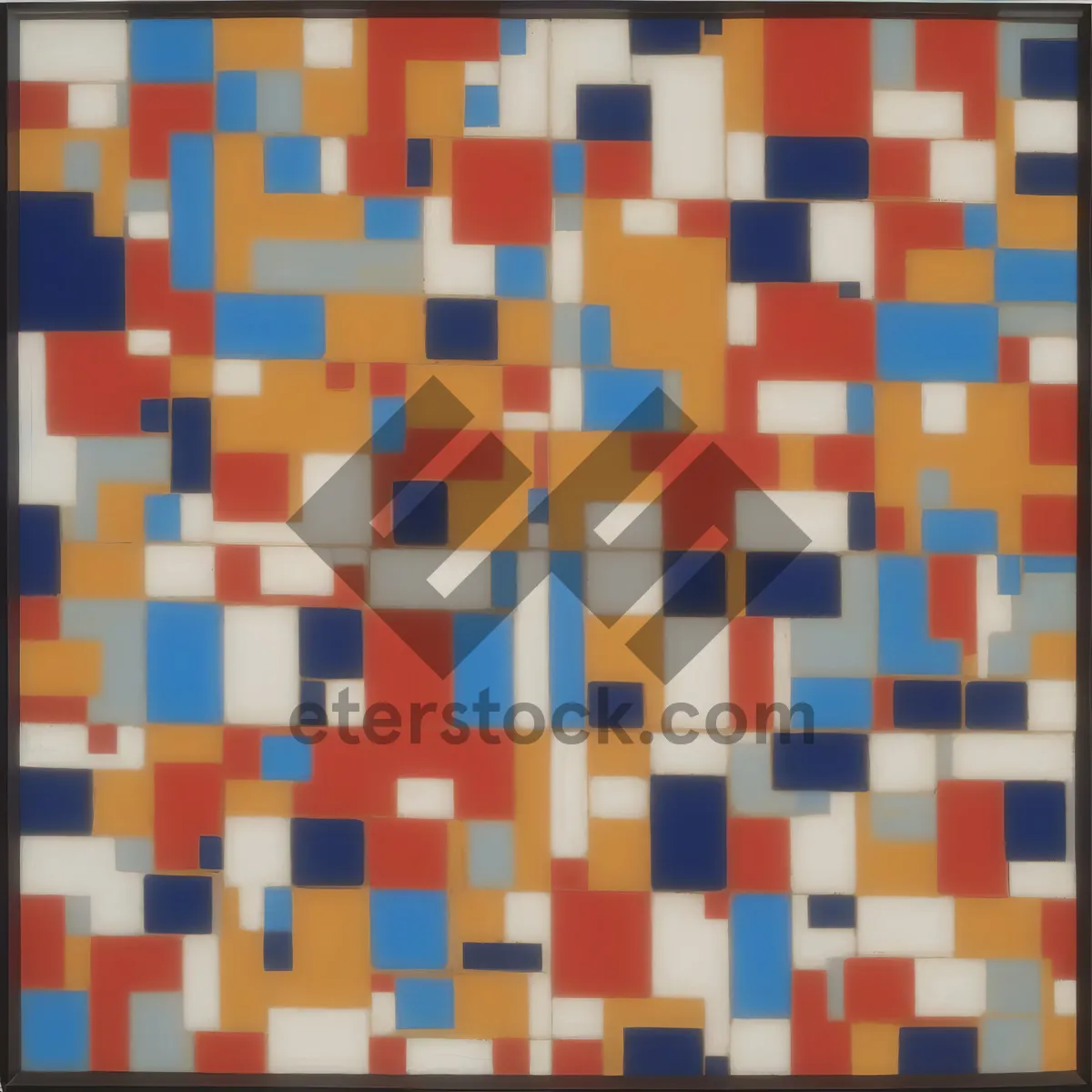 Picture of Geometric Retro Pixel Wallpaper Square Tile Design