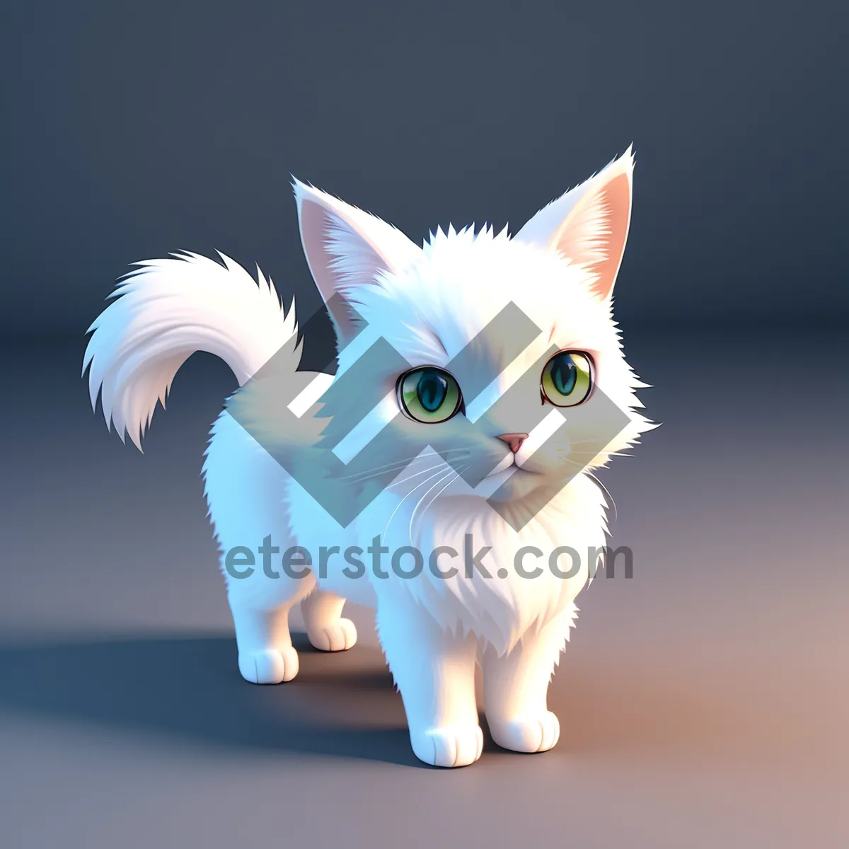Picture of Playful Little Kitty with Fluffy Fur