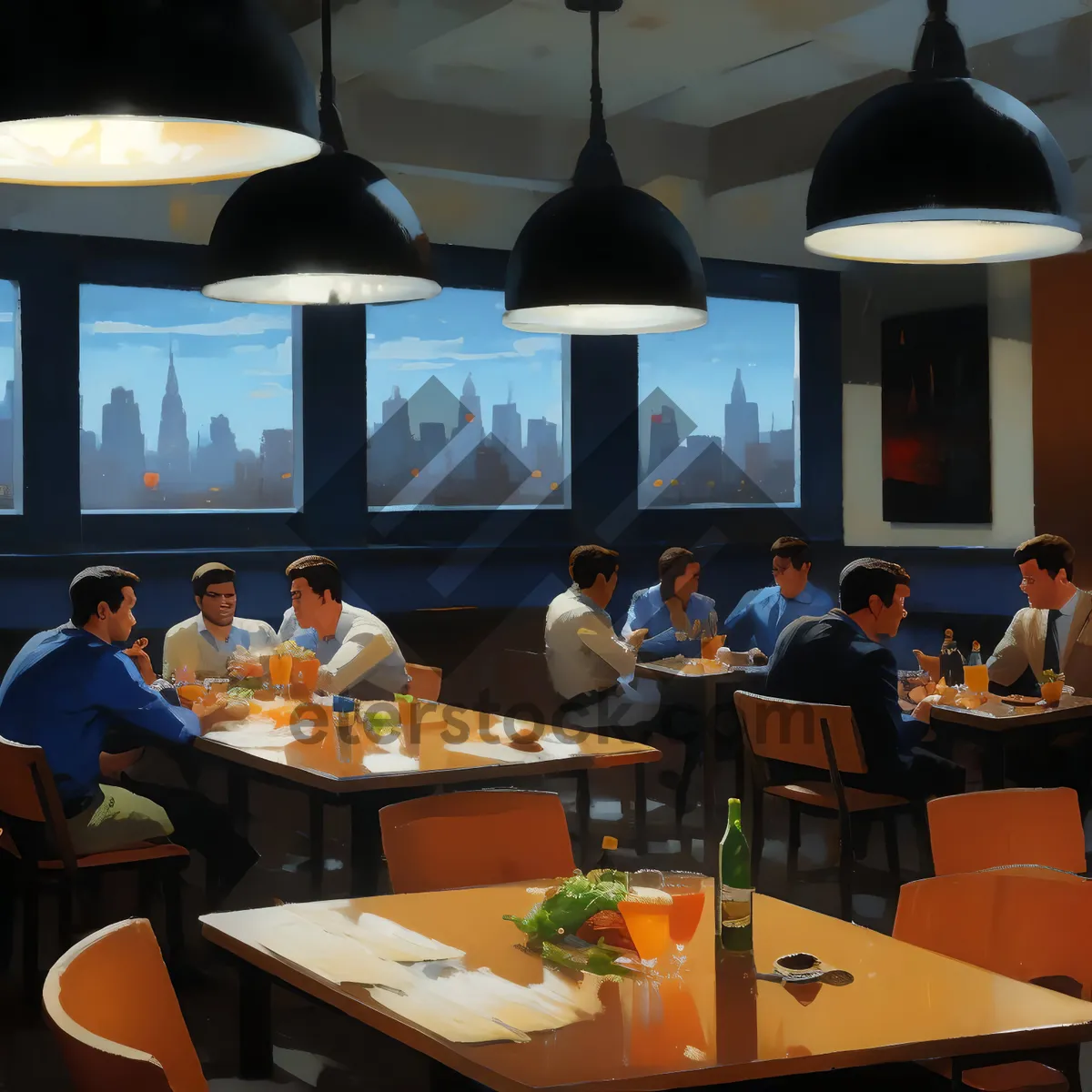 Picture of Happy business team meeting in office with laptops