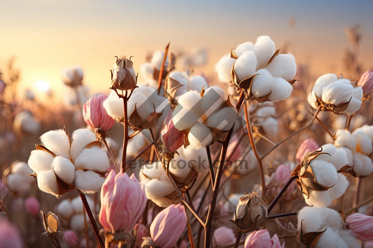 Picture of Spring Blossom Bouquet of Pink Tulips and Magnolias