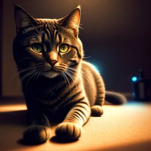 Curious Gray Tabby Kitty with Playful Whiskers