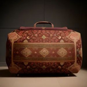 Antique Wooden Treasure Chest with Gold Decoration