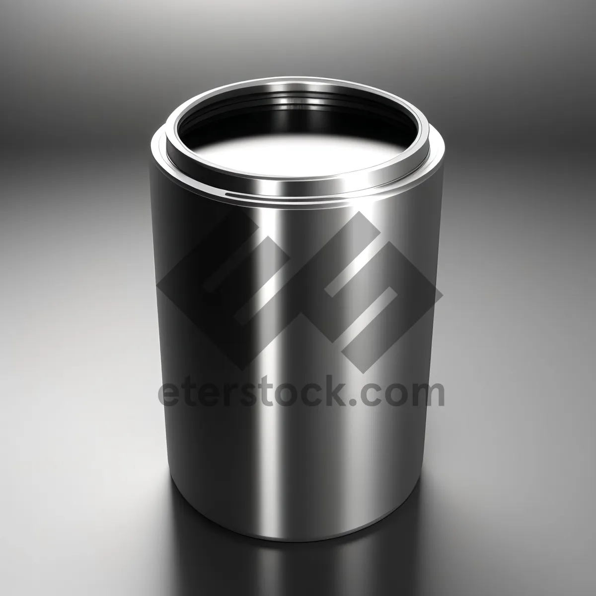 Picture of Silver Steel Tin Can Container