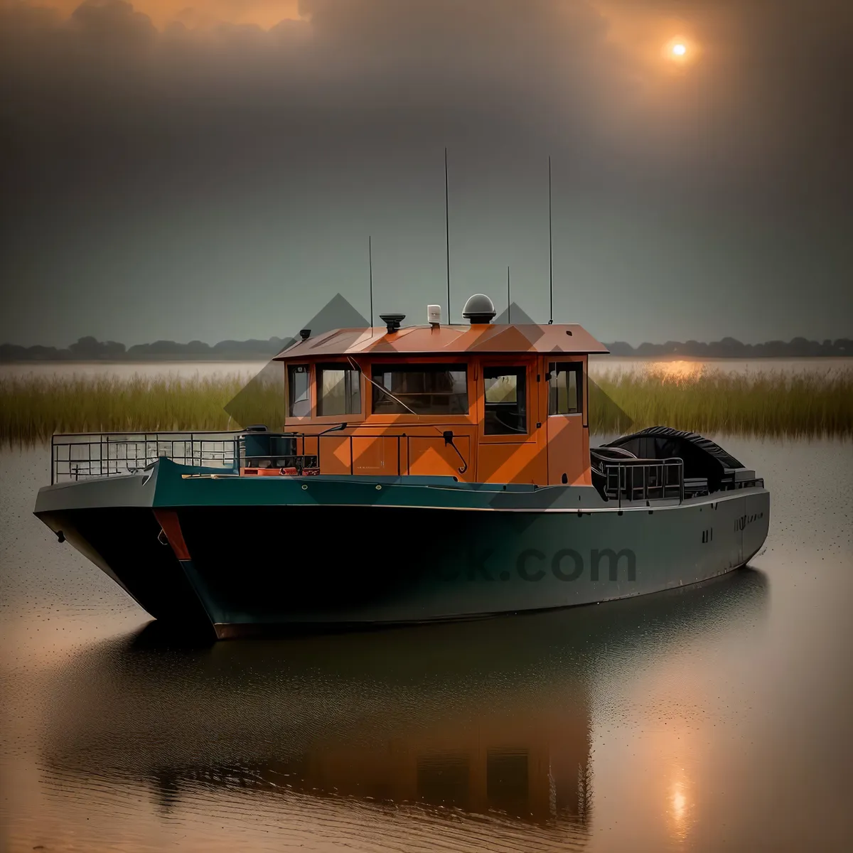 Picture of Maritime Transport: Ship by the Harbor.