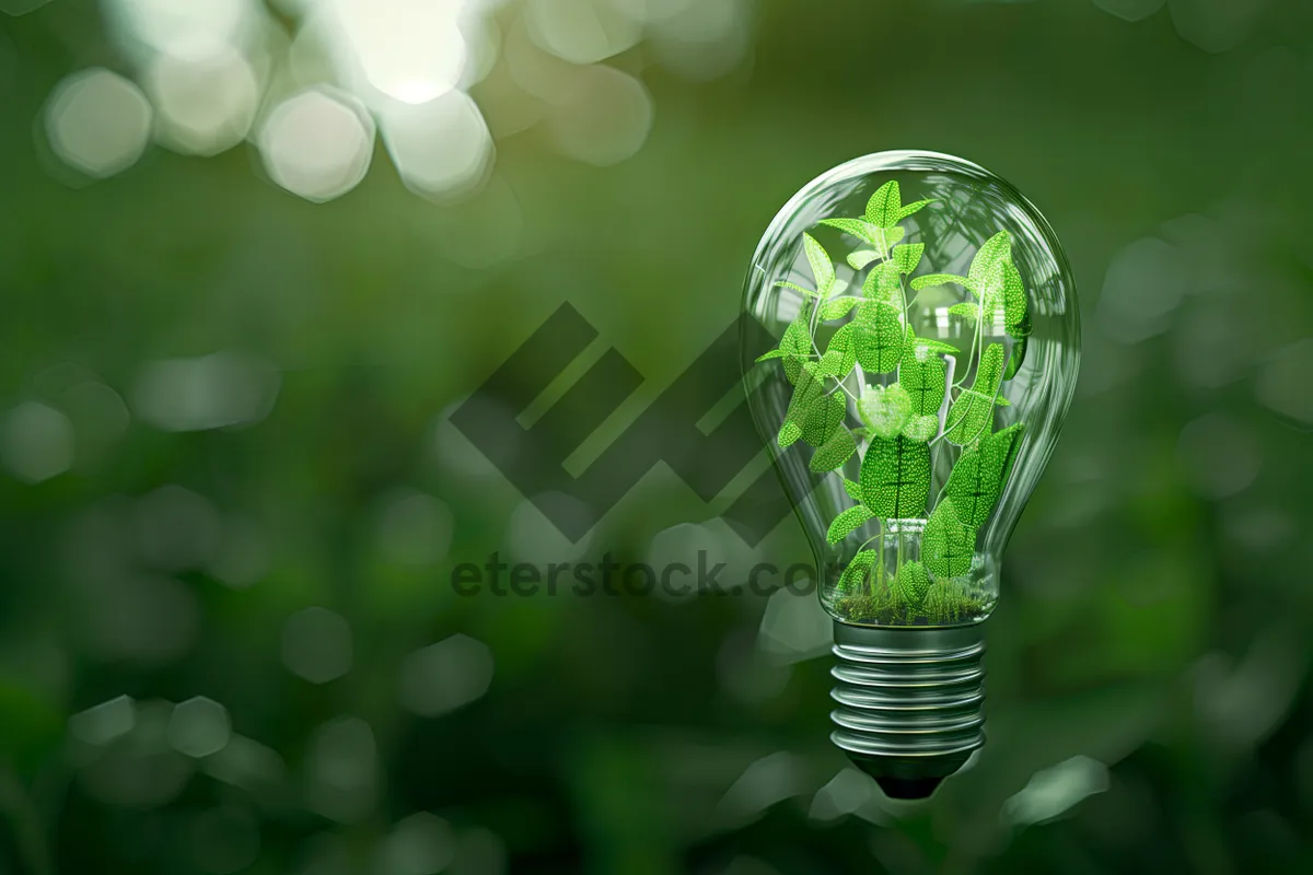 Picture of Eco-friendly LED Lamp Lighting up Planet Earth