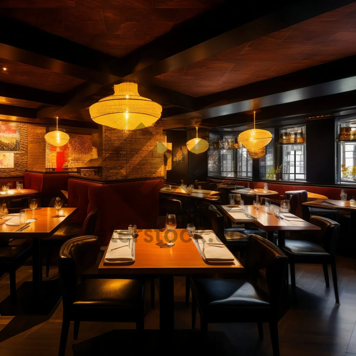 Picture of Modern Dinner Style in Contemporary Restaurant Interior
