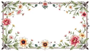 Floral Border Pattern Design Graphic Wallpaper