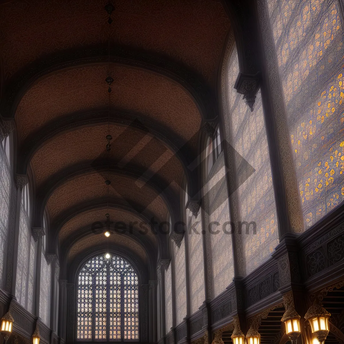 Picture of Ancient Gothic Vault in Historic Cathedral