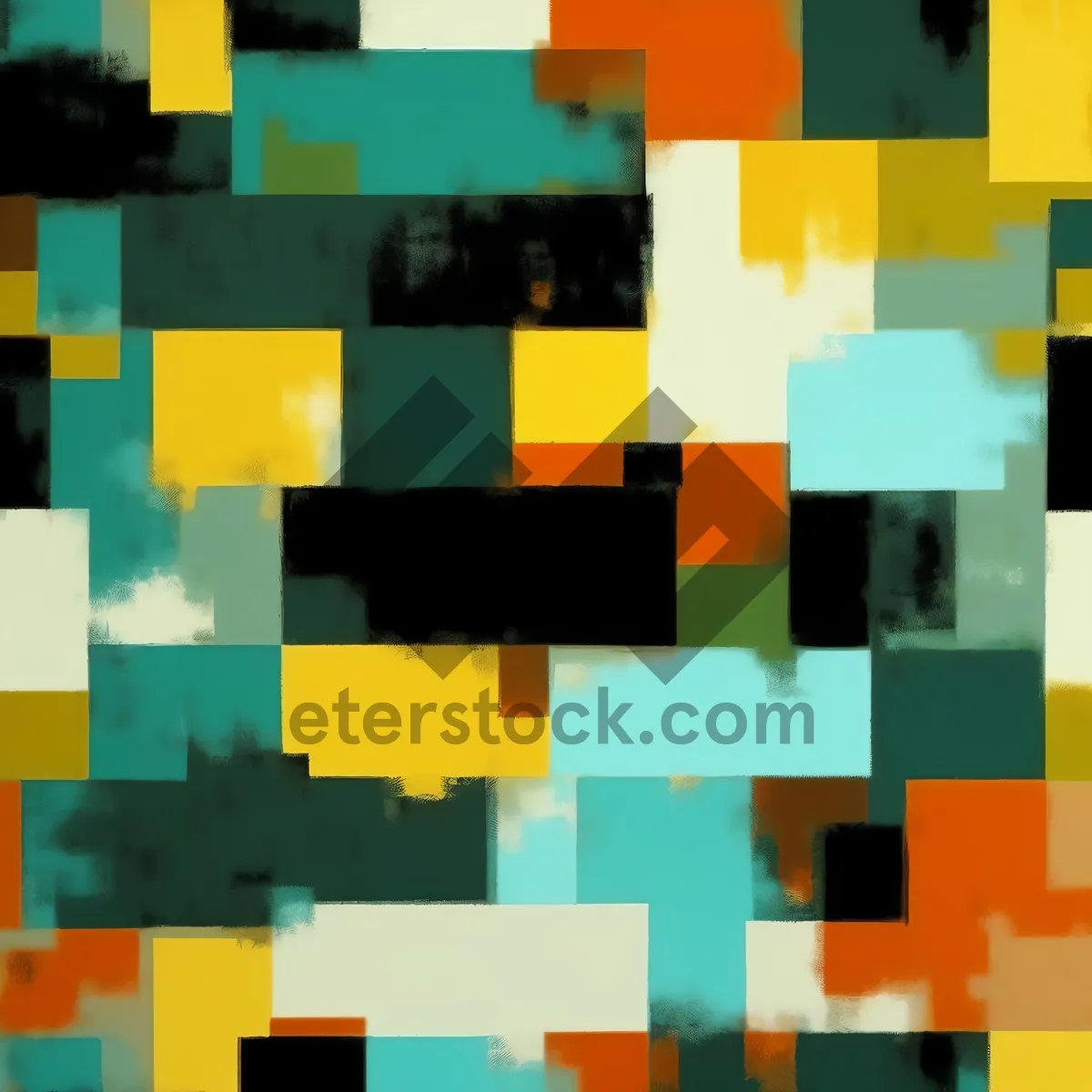 Picture of Abstract 3D Mosaic Design: Squares and Shapes