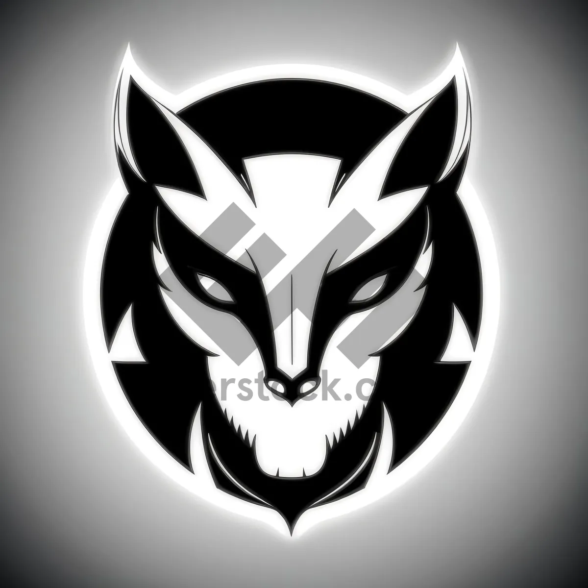 Picture of Graphic heraldic symbol design with artistic elements.