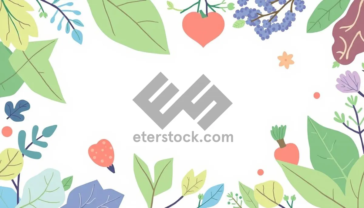 Picture of Floral silhouette pattern design for spring-themed card