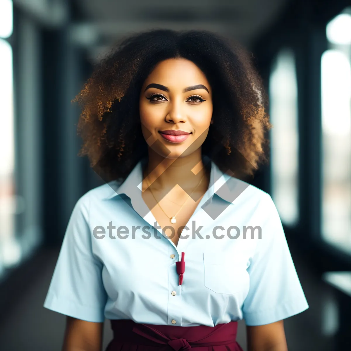 Picture of Friendly and Confident Female Doctor in Professional Setting