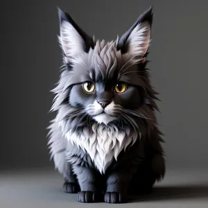 Adorable Gray Kitten with Whiskers