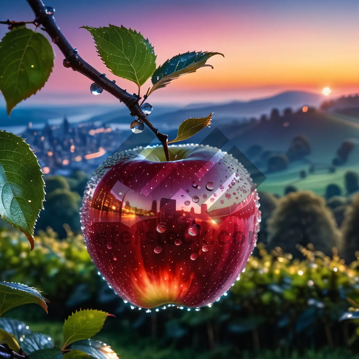 Picture of Fresh, Juicy Red Apple - Healthy Vitamin Boost