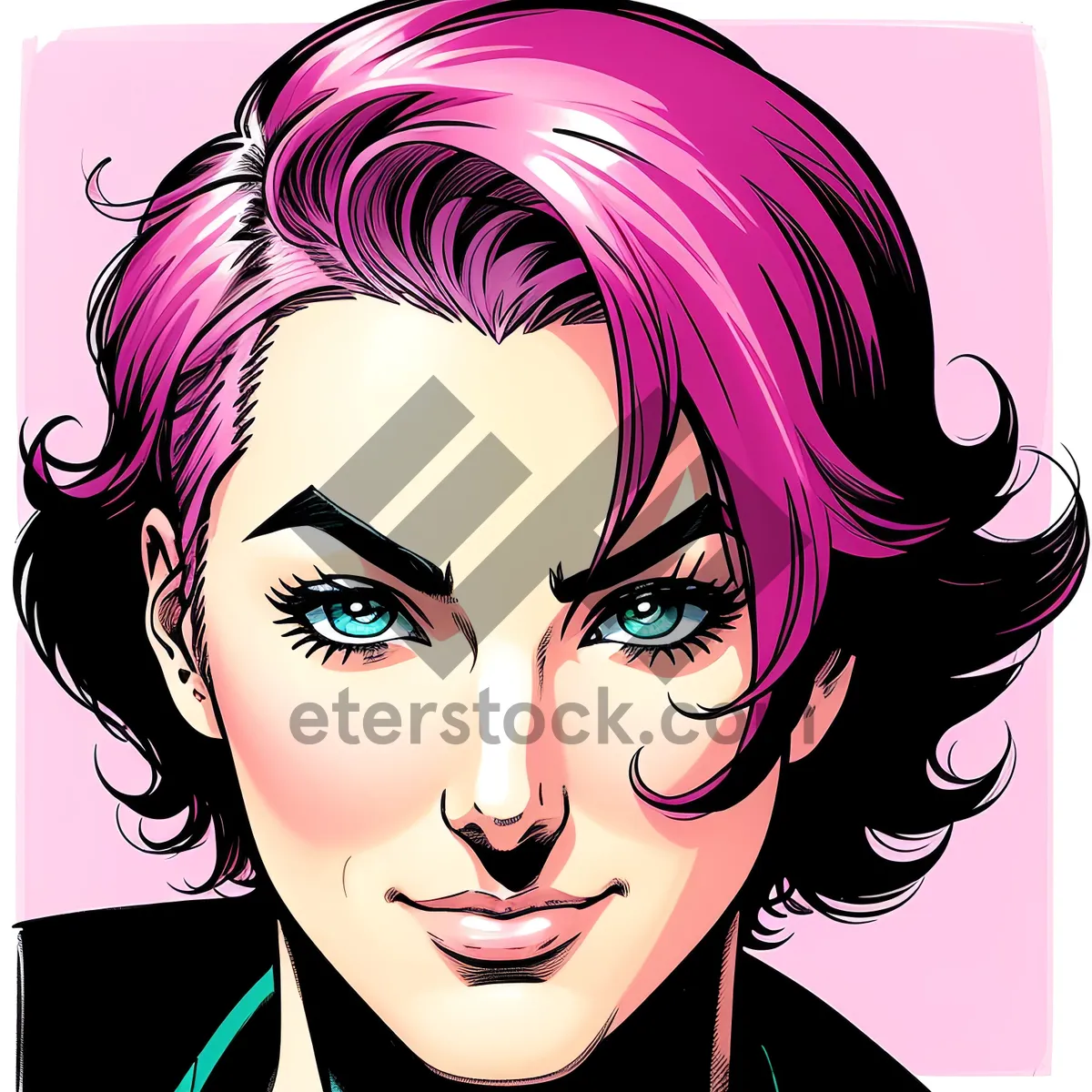 Picture of Artistic Fashion Portrait of a Lady with Unique Hairstyle