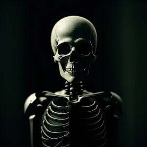 Spooky Skeleton Lamp: Anatomical 3D Sculpture