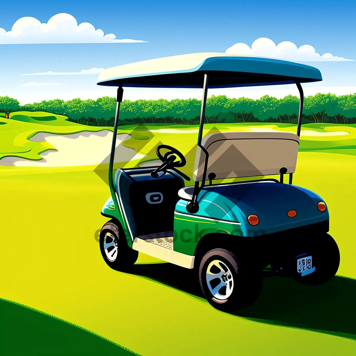 Picture of Golf Cart: Speeding through the Course in Style