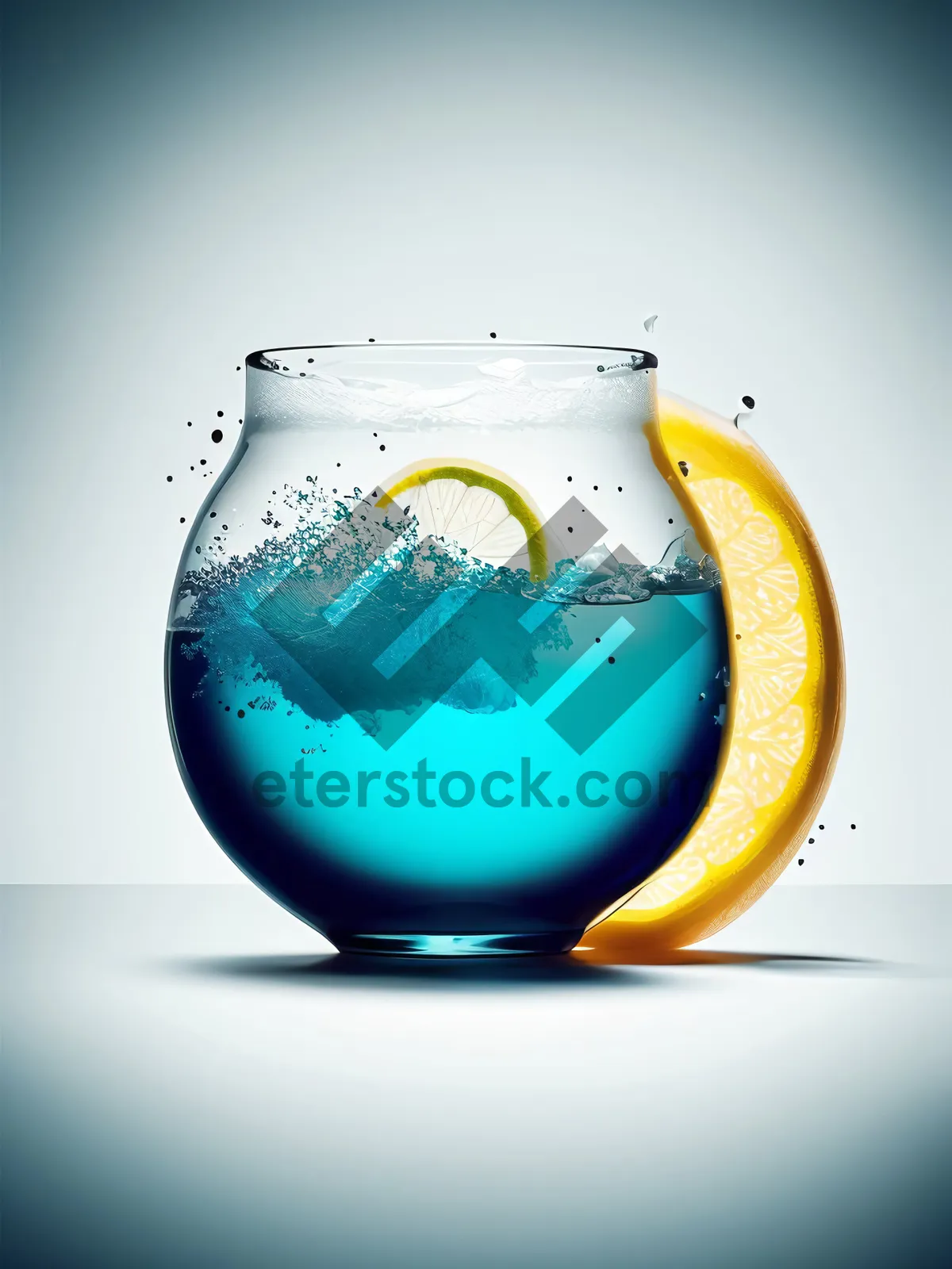 Picture of Fresh Glass Bowl of Healthy Tea Drink