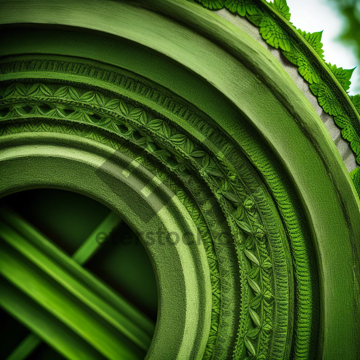 Picture of Coiled Tire Hoop: Abstract Digital Art Wallpaper