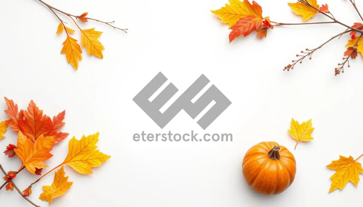 Picture of Bright Orange Sunflower Bloom in Autumn Garden